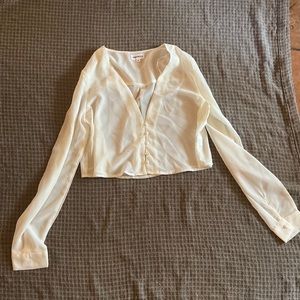 White silk blouse- super down